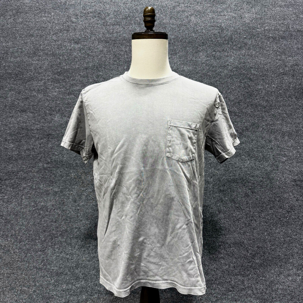 Katin Mens Medium Gray Pocket T-Shirt 100% Organic Cotton Garment Dyed Surf